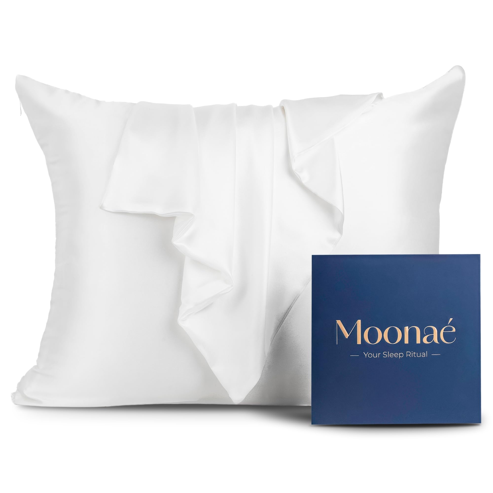 Mulberry Silk Pillowcase – Pure Silk Pillow Cover for Healthier Hair & Smoother Skin – Soft, Breathable and Temperature-Regulating, Luxurious Silk Case Colors Champ-S