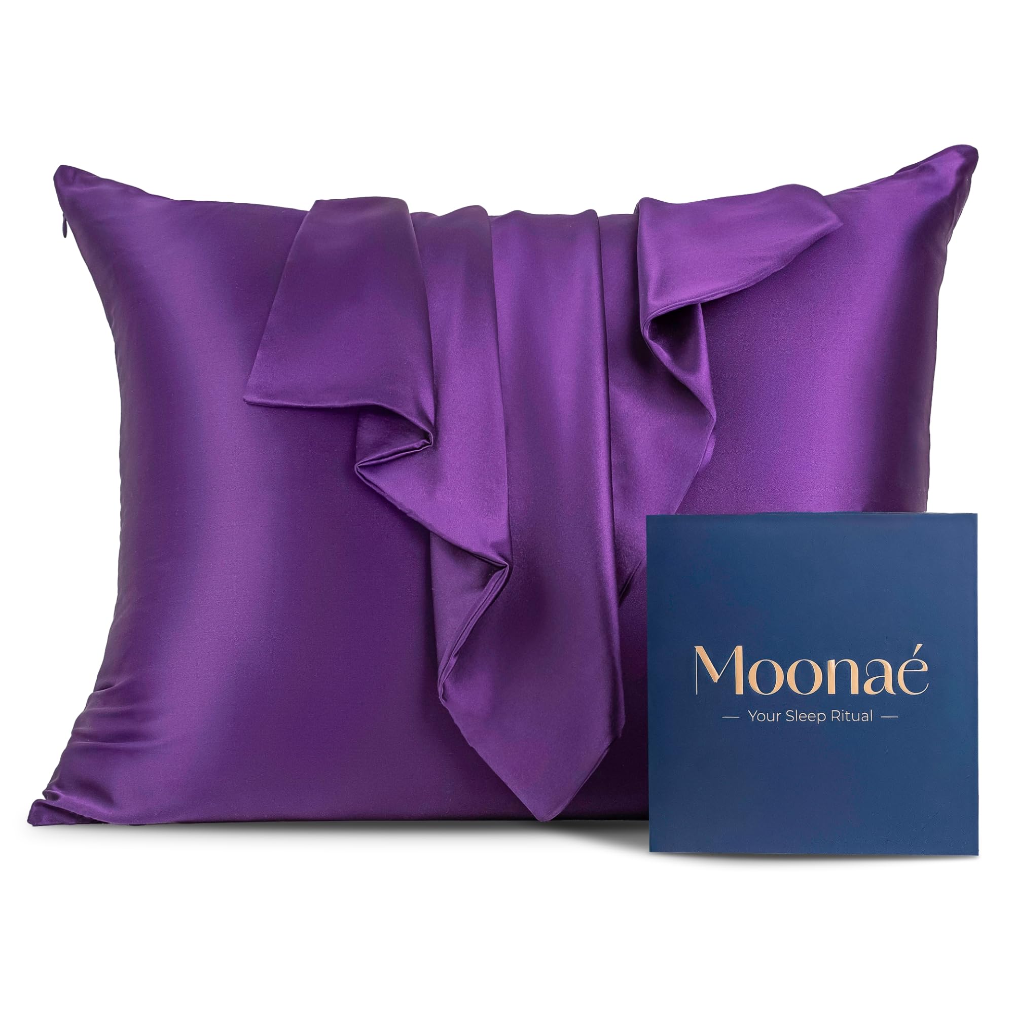 Mulberry Silk Pillowcase – Pure Silk Pillow Cover for Healthier Hair & Smoother Skin – Soft, Breathable and Temperature-Regulating, Luxurious Silk Case Colors Champ-S
