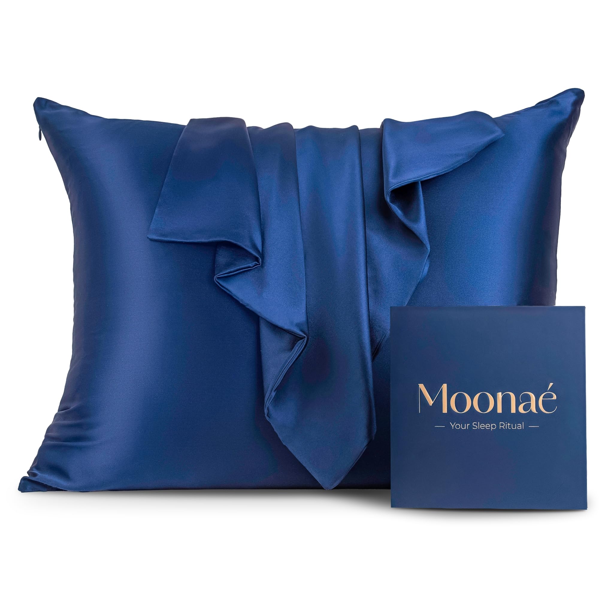 Mulberry Silk Pillowcase – Pure Silk Pillow Cover for Healthier Hair & Smoother Skin – Soft, Breathable and Temperature-Regulating, Luxurious Silk Case Colors Champ-S