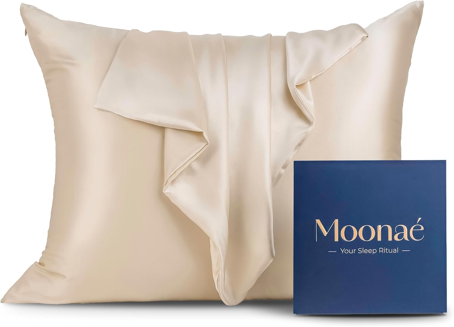 Mulberry Silk Pillowcase – Pure Silk Pillow Cover for Healthier Hair & Smoother Skin – Soft, Breathable and Temperature-Regulating, Luxurious Silk Case Colors Champ-S