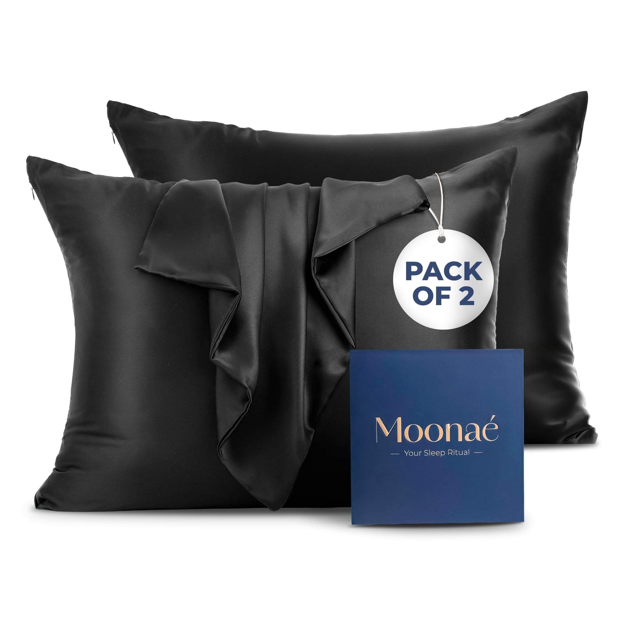 Mulberry Silk Pillowcase – Pure Silk Pillow Cover for Healthier Hair & Smoother Skin – Soft, Breathable and Temperature-Regulating, Luxurious Silk Case Colors Champ-S