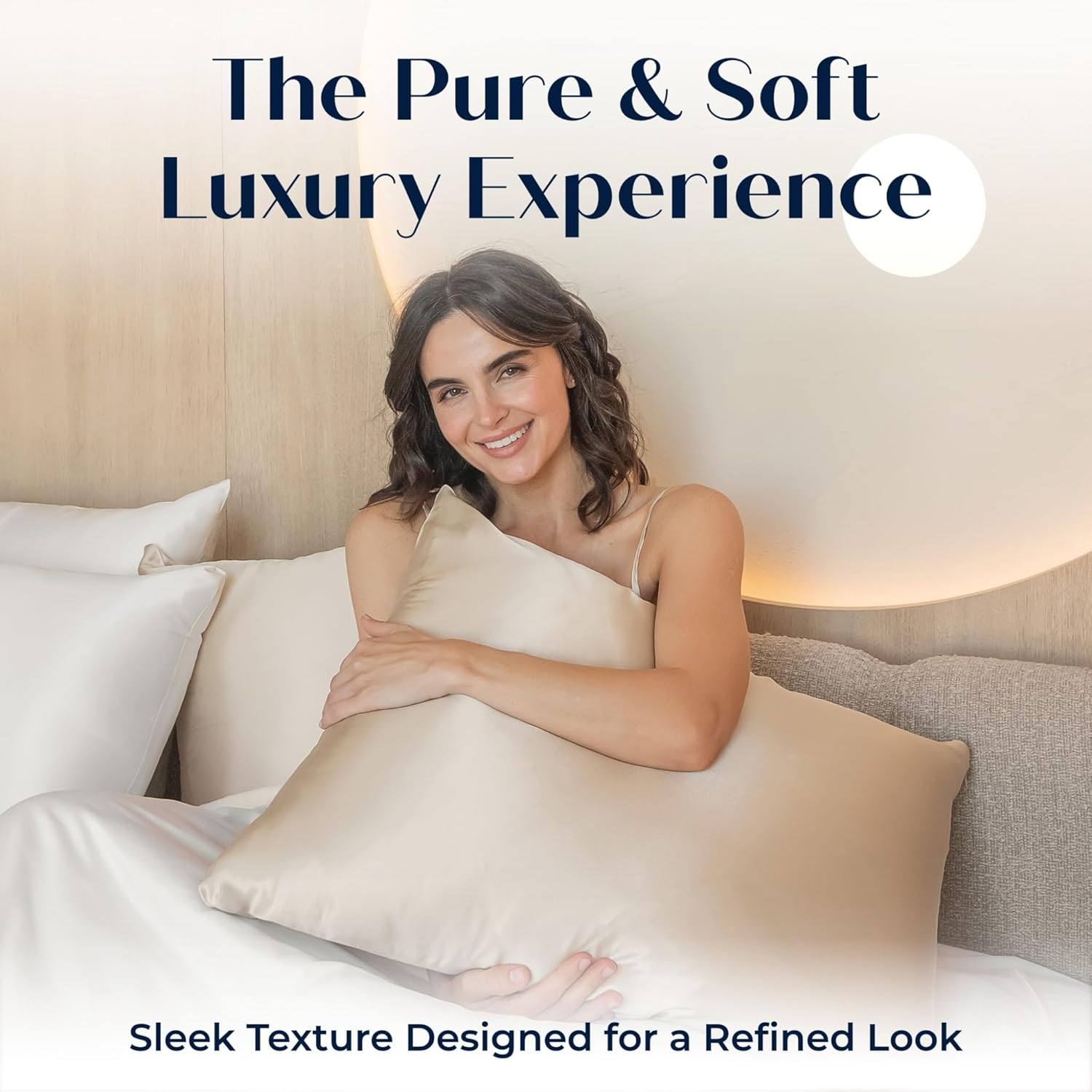 Mulberry Silk Pillowcase – Pure Silk Pillow Cover for Healthier Hair & Smoother Skin – Soft, Breathable and Temperature-Regulating, Luxurious Silk Case Colors Champ-S