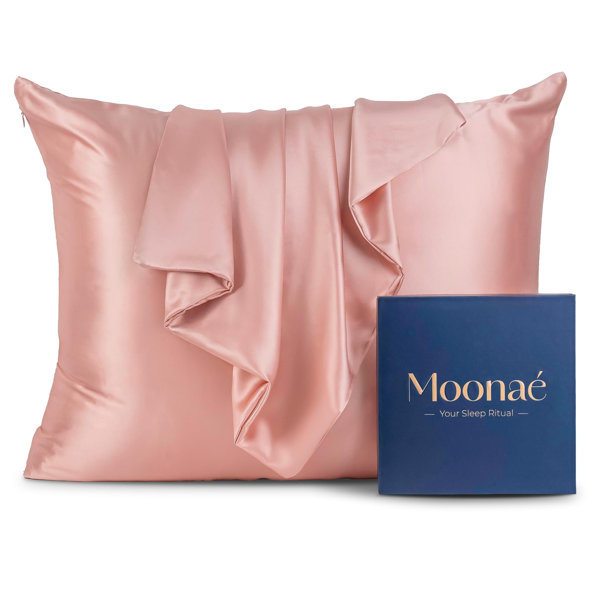 Mulberry Silk Pillowcase – Pure Silk Pillow Cover for Healthier Hair & Smoother Skin – Soft, Breathable and Temperature-Regulating, Luxurious Silk Case Colors Champ-S