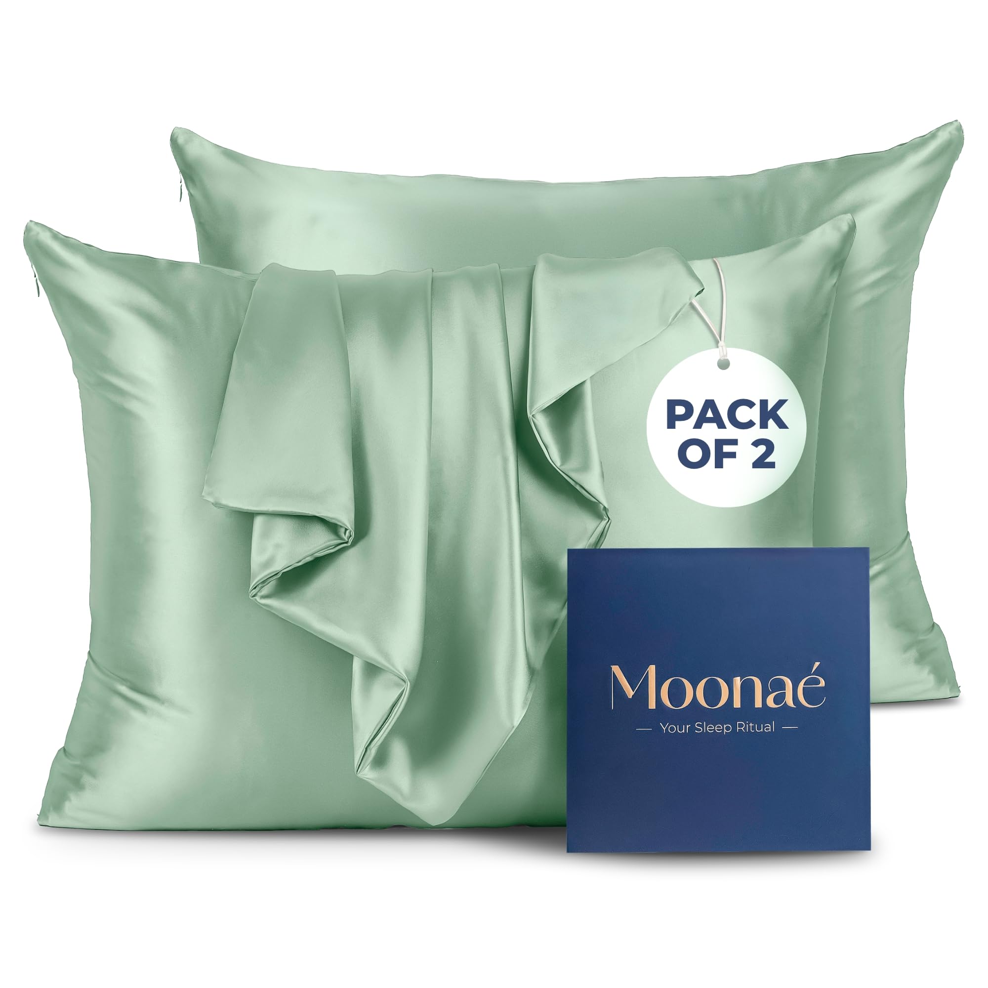 Mulberry Silk Pillowcase – Pure Silk Pillow Cover for Healthier Hair & Smoother Skin – Soft, Breathable and Temperature-Regulating, Luxurious Silk Case Colors Champ-S