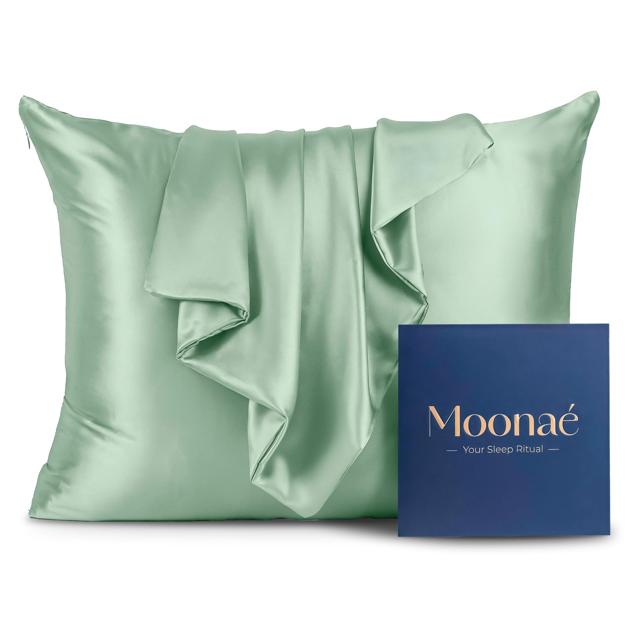 Mulberry Silk Pillowcase – Pure Silk Pillow Cover for Healthier Hair & Smoother Skin – Soft, Breathable and Temperature-Regulating, Luxurious Silk Case Colors Champ-S